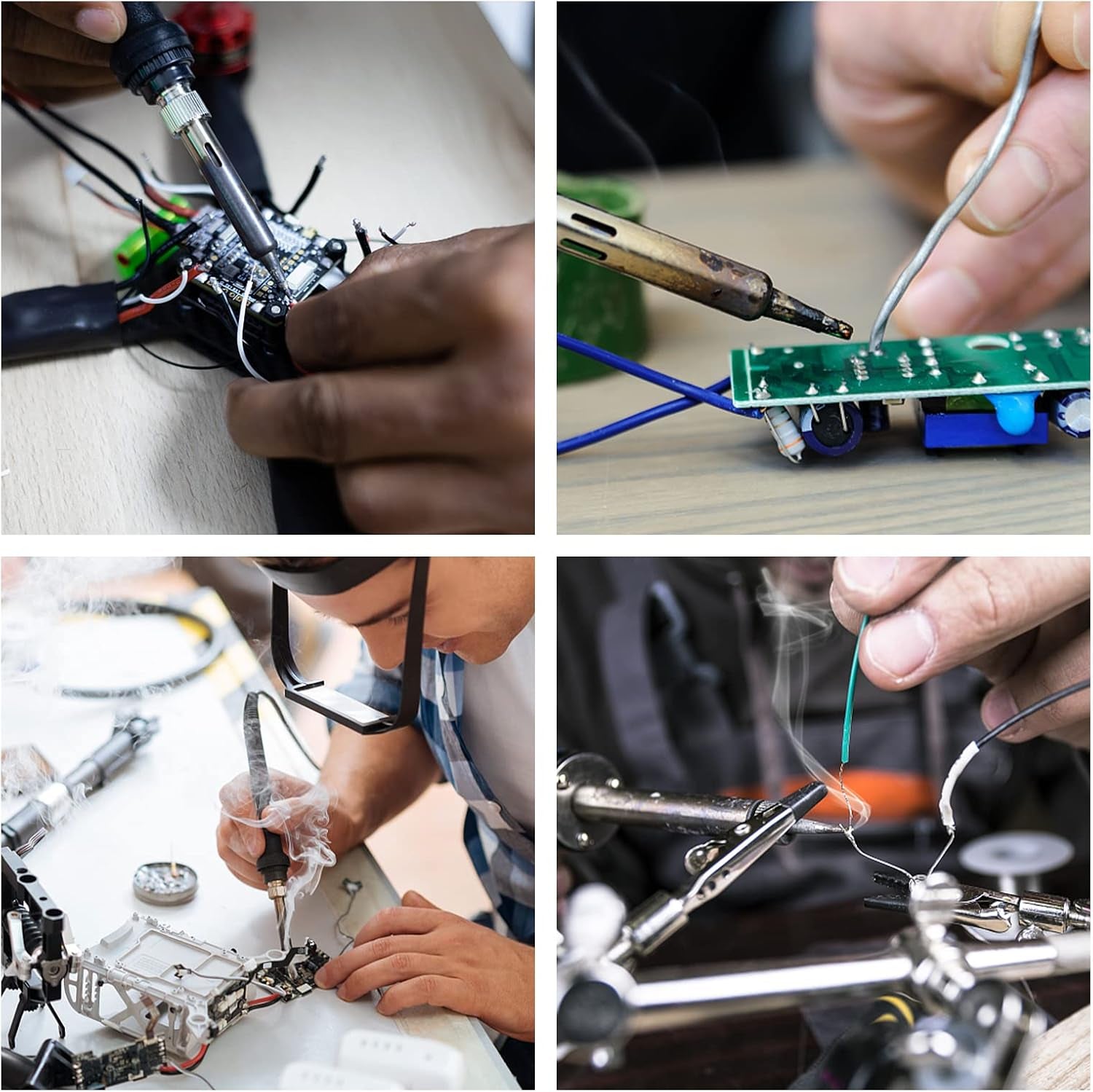 Soldering Iron Kit Solder Gun - 110V 80W Digital Solder Iron Temperature Adjustable Auto Standy Auto Shut down Welding Tools Soldering Kit for Electronic Production/Soldering/Desoldering