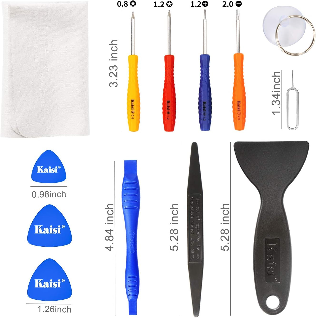 Professional Electronics Opening Pry Tool Repair Kit with Metal Spudger Non-Abrasive Nylon Spudgers and Anti-Static Tweezers for Cellphone Iphone Laptops Tablets and More, 20 Piece