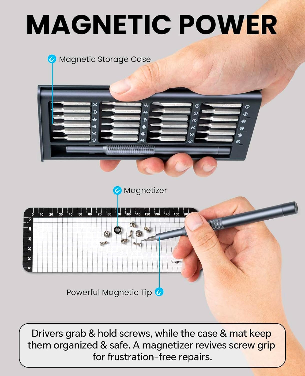 27 in 1 Mini Small Precision Screwdriver Set, Electronics Torx Repair Tiny Tool Kit,For Ring Doorbell, Laptop, Switch, PS5, Xbox, Macbook, Iphone, Watch, Glasses