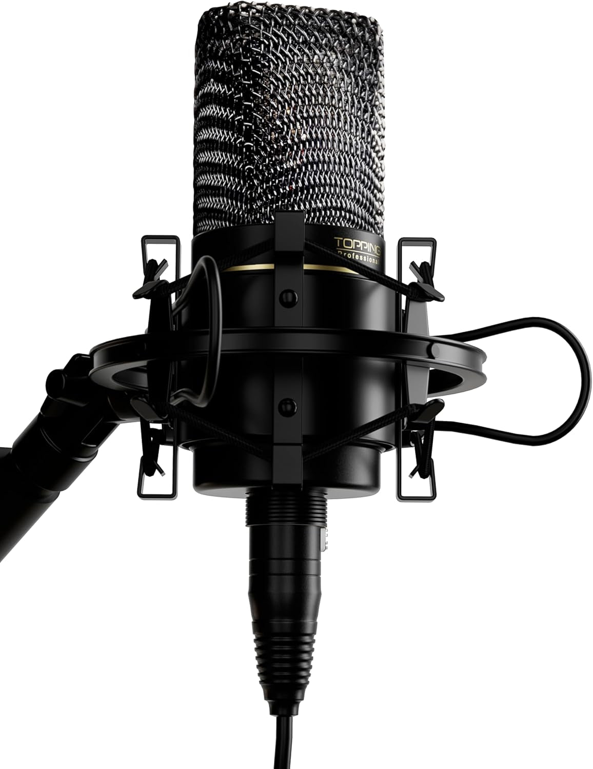 CL101 Studio Condenser Microphone - Cardioid Polar Pattern, Ultra-Low Noise, 34Mm Gold-Plated Capsule, Professional Recording & Streaming Mic (Black)