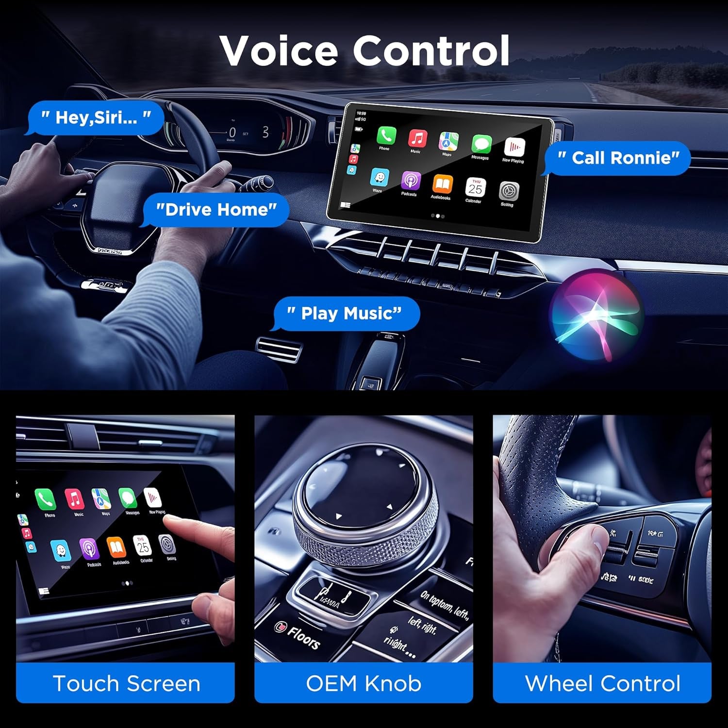 Wireless Carplay Adapter 2024 Upgrade, Plug and Play, No Latency, Converts Factory Wired to Wireless, Compatible with Iphone 6+ and 2015+ Cars, Bluetooth 2.4Ghz and Wi-Fi 2.4+5.8Ghz