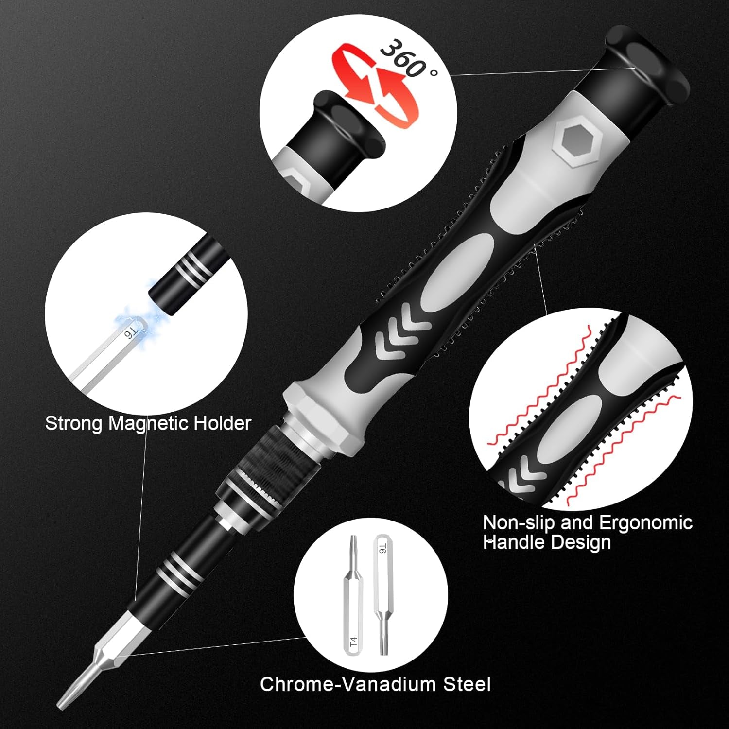 Computer Tool Kit, 122 in 1 Small Magnetic Repair Tool Kit with Case, Electronic Repair Kit for Computer, Iphone, PC, Cellphone, Laptop, Nintendo, PS4, Game Console, Watch, Eyeglasses