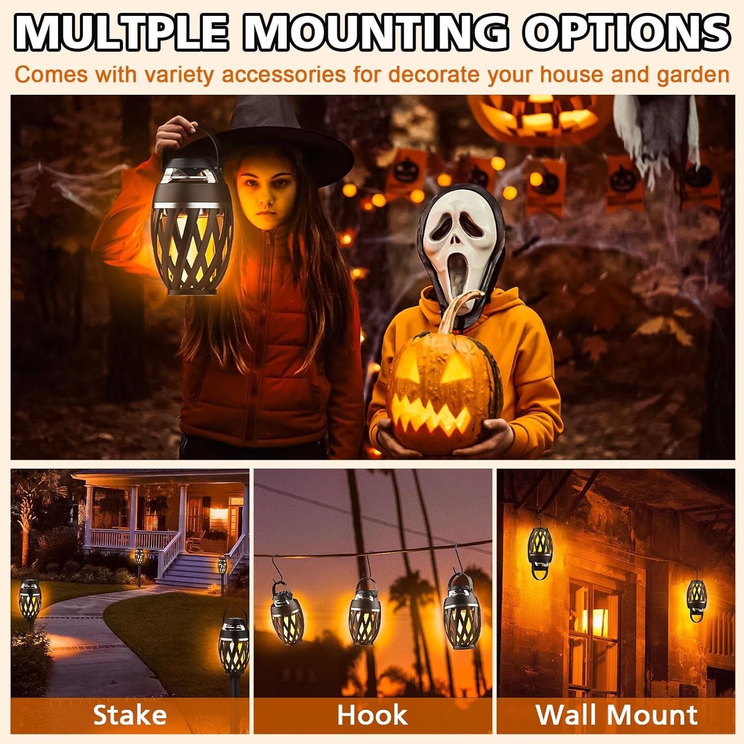 Gifts for Men,Outdoor Speakers Bluetooth Waterproof with LED Torch, Gadgets for Men 2024 Birthday Gifts for Men with Stakes/Poles/Hook Loud Sound 24H Playtime for Patio/Party/Camping
