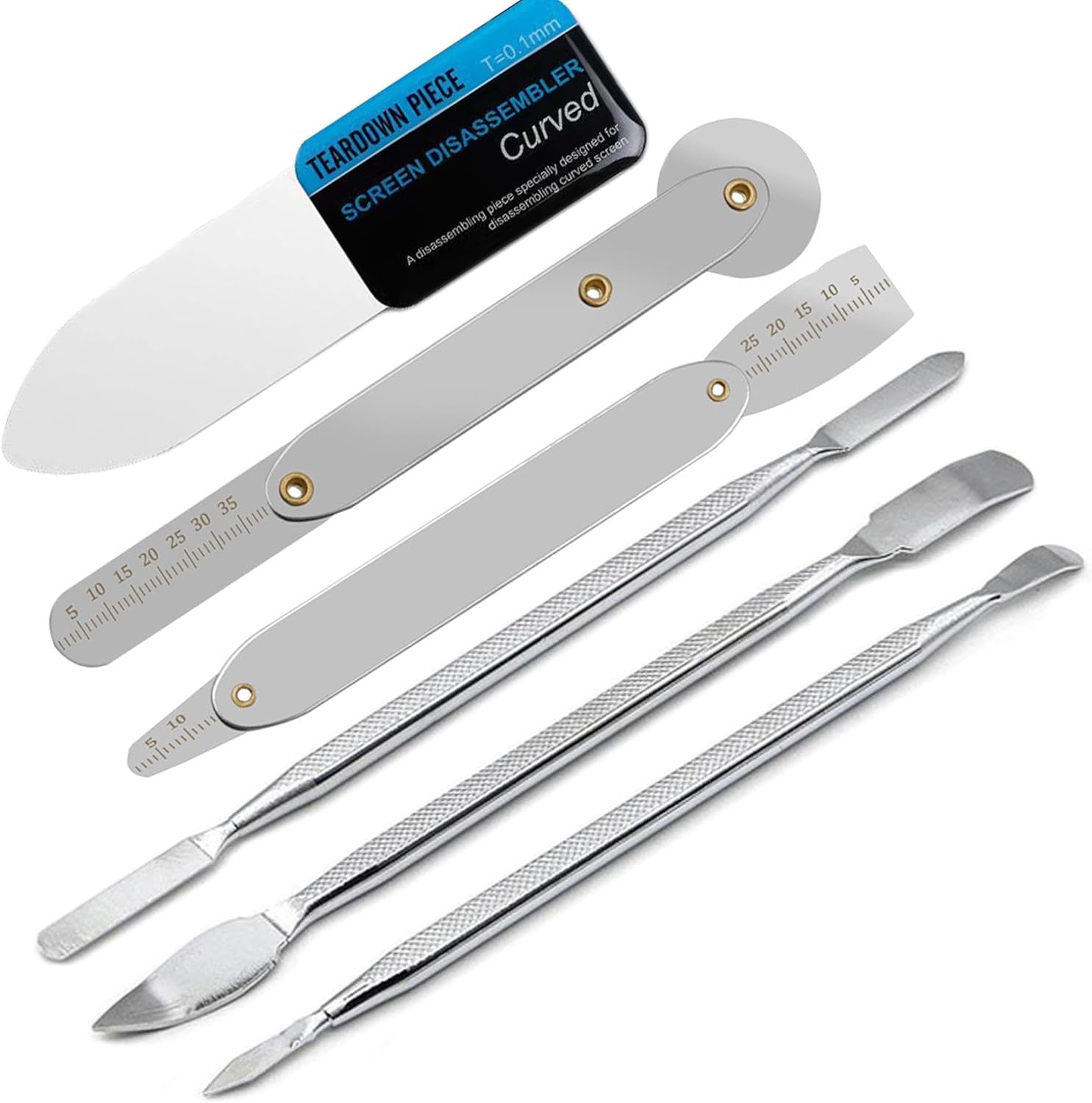 6 Piece Metal Spudger Pry Tool Kit for Electronics Repair with Laptop, Cell Phone, Tablet, Computer, Electronics Repair