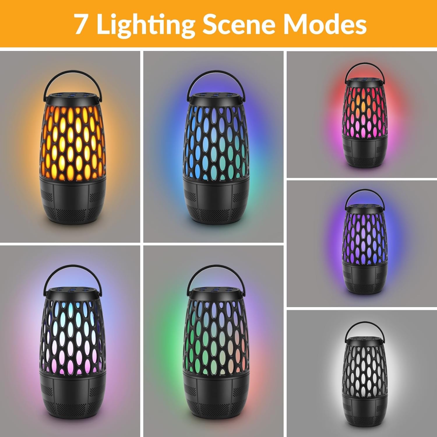 Outdoor Speakers with Lights, Mens Gifts for Birthday ,Portable Bluetooth Speaker,Hd Stereo Sound,Multi-Sync up to 100 Speakers Auto-Pairing IPX7 Waterproof for Patio/Pool/Camping Cool Gadgets 2 Pack