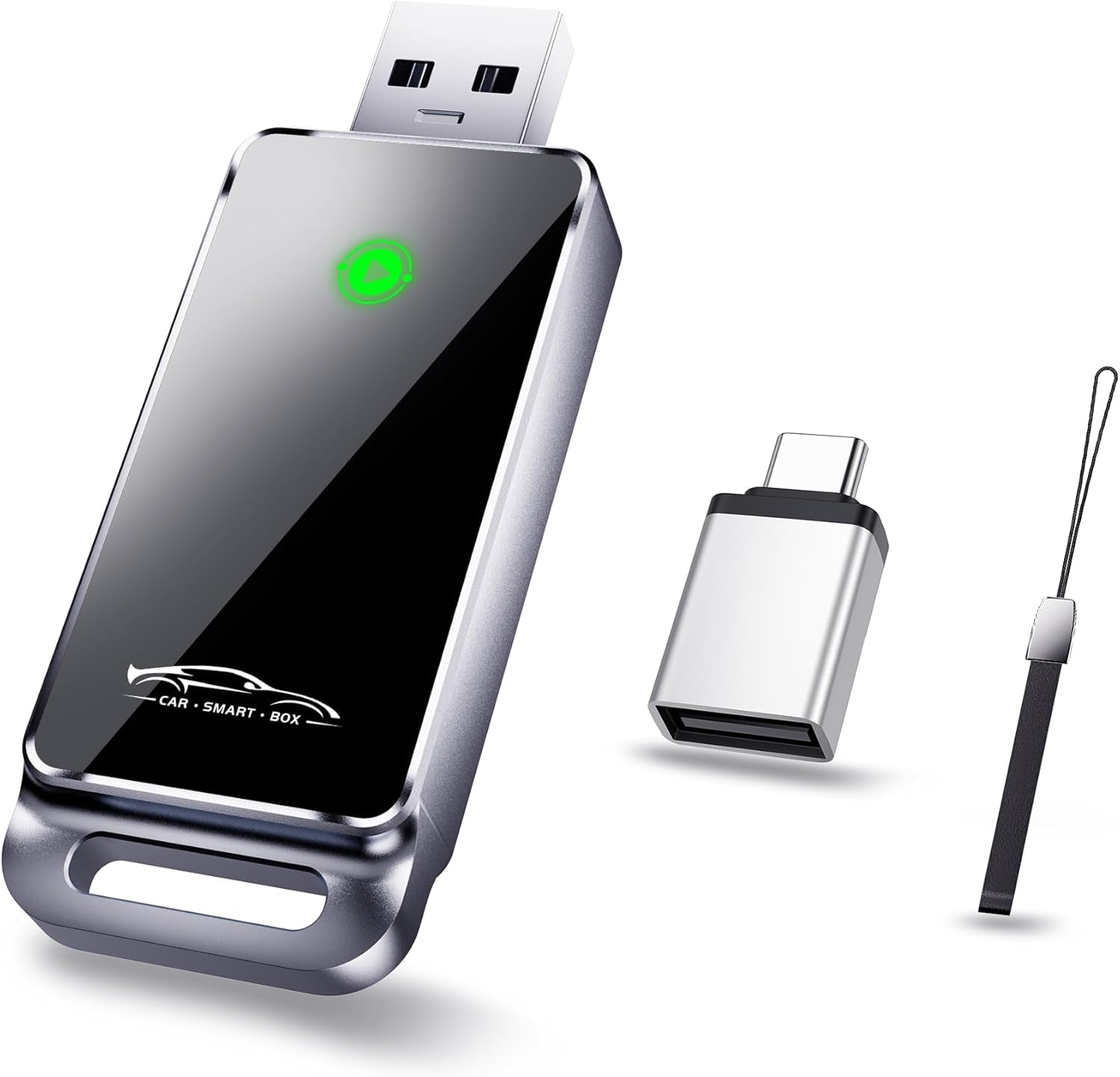 Wireless Carplay Adapter 2024 Upgrade, Plug and Play, No Latency, Converts Factory Wired to Wireless, Compatible with Iphone 6+ and 2015+ Cars, Bluetooth 2.4Ghz and Wi-Fi 2.4+5.8Ghz