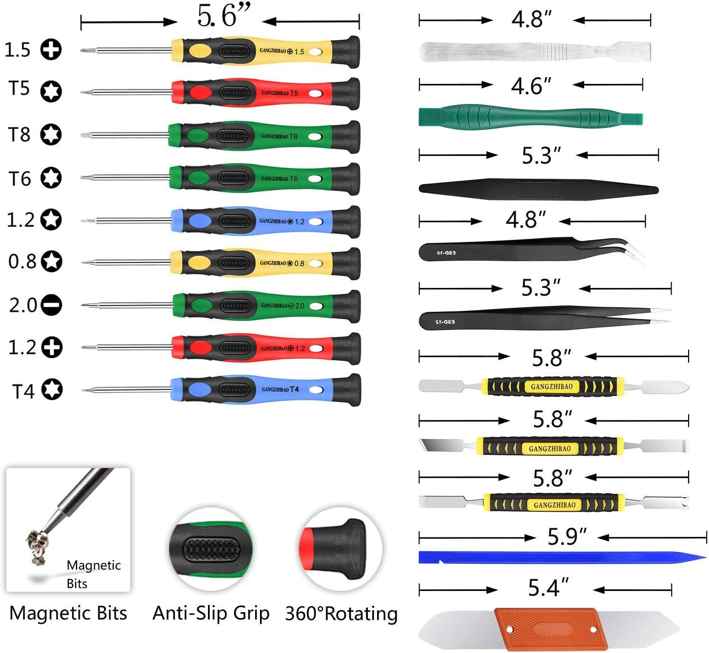 25Pcs Electronics Repair Tool Kit,  Precision Screwdriver Set Magnetic for Fix Apple Iphone,Cell Phone,Smart Watch,Computer,Pc,Tablet,Ipad,Camera,Xbox,Ps4 Pry Open Replace Screen Battery
