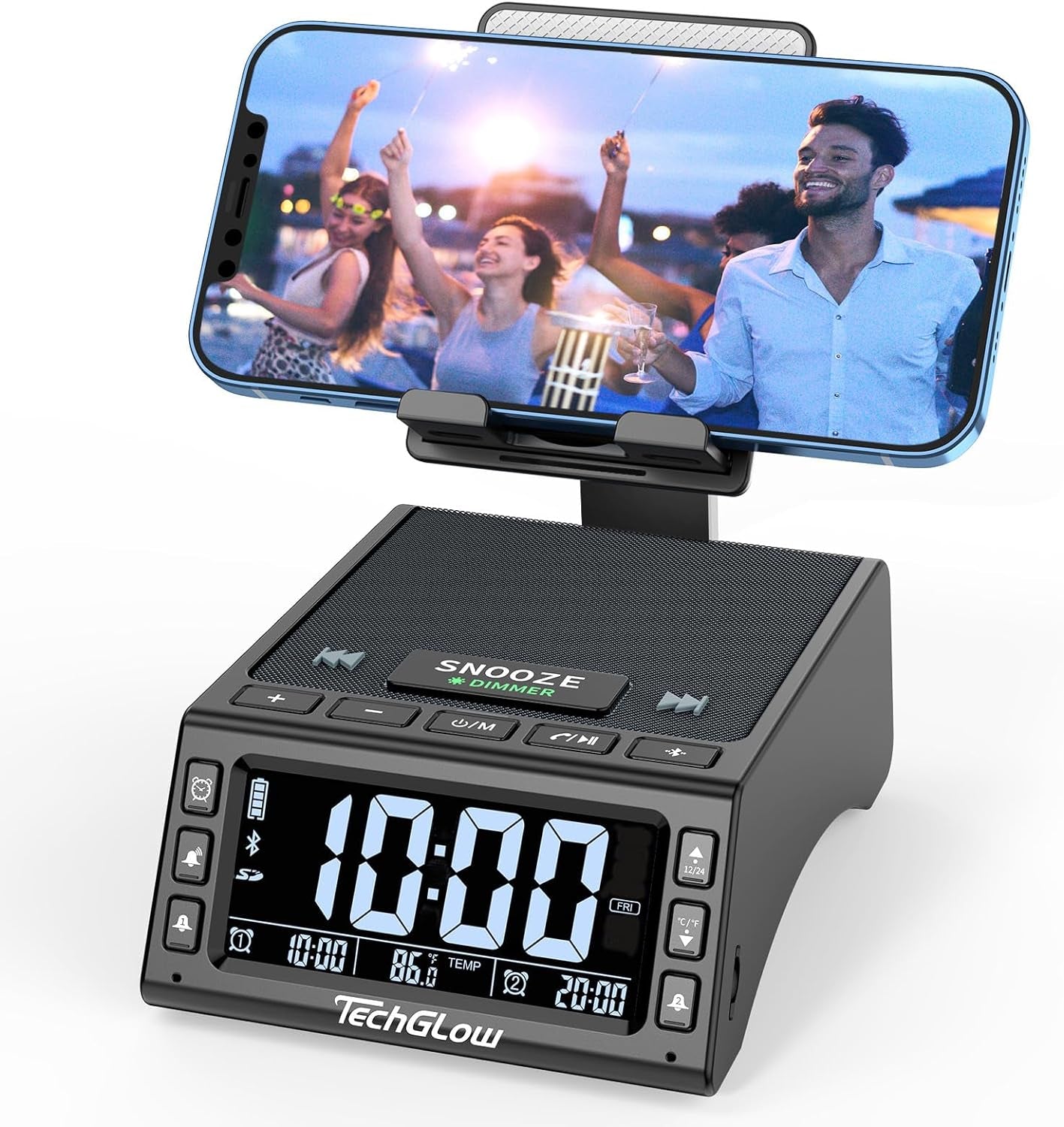 Gifts for Men Women- Foldable Cellphone Stand with Bluetooth Speaker Charging Station Birthday Gift Idea for Mom Dad Cool Gadget Tech Gifts