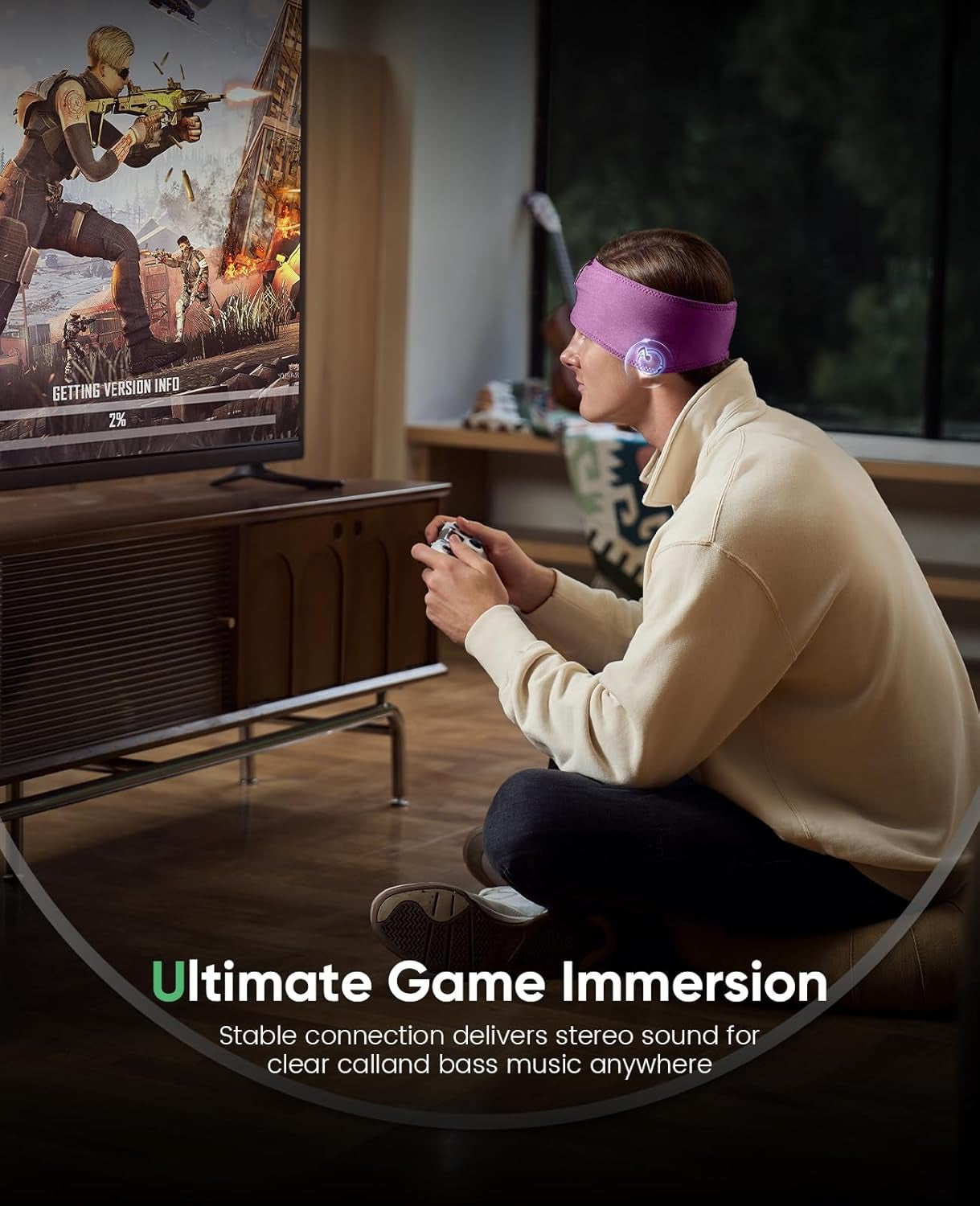 Sleep Headphones Bluetooth Headband, Sports Wireless Earphones Sleeping Earbuds with Ultra-Thin HD Stereo Speaker Headphones for Sleeping Workout Running Cool Gadgets Unique Gifts