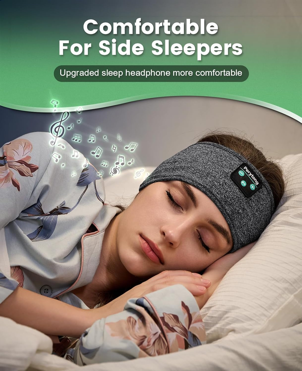 Sleep Headphones Bluetooth 5.2 Headband, Wireless Music Sleeping Mask Headphones Earbuds Earphones Sweatproof for Women Mom Sports Workout Running Jogging Yoga Cool Gadgets Christmas Unique Gifts