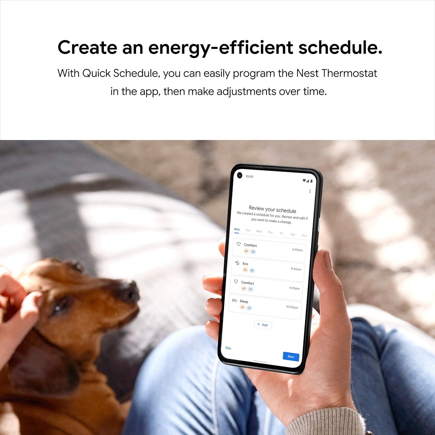 Nest Thermostat - Smart Thermostat for Home - Programmable Wifi Thermostat - Snow