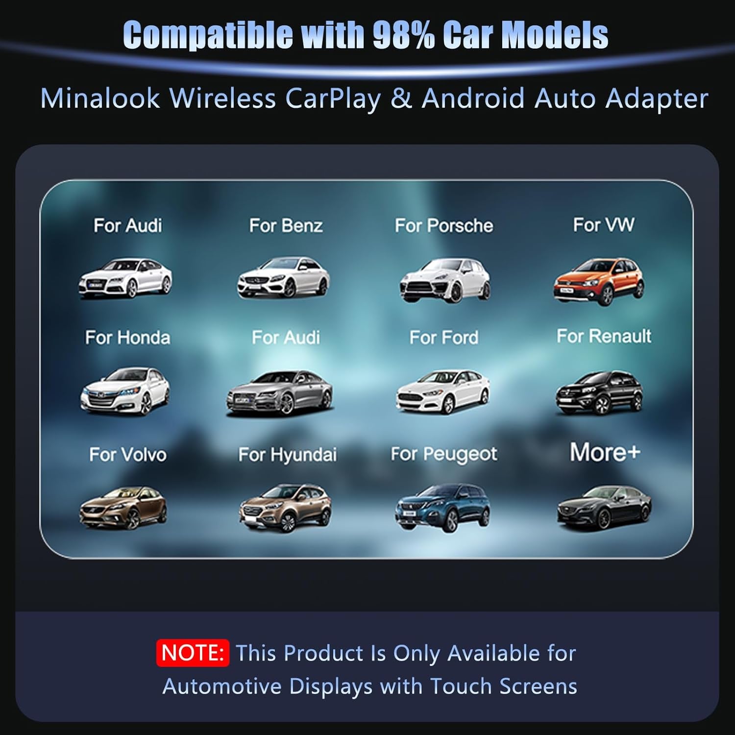 Wireless Carplay Adapter, 2025 Upgrade Support Netflix/Youtube/Tf Card Plug & Play Dongle with Apple Car Play Wireless Adapter Android Auto Wireless Adapter for Cars from 2015&Iphone Ios10+