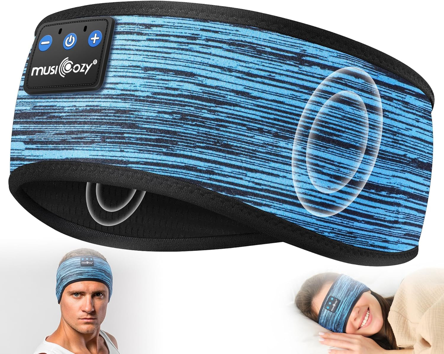 Sleep Headphones Bluetooth 5.4 Headband, Wireless Music Sleeping Mask Headphones Earbuds Earphones Sweatproof for Women Mom Sports Workout Running Jogging Yoga Cool Gadgets Unique Gifts