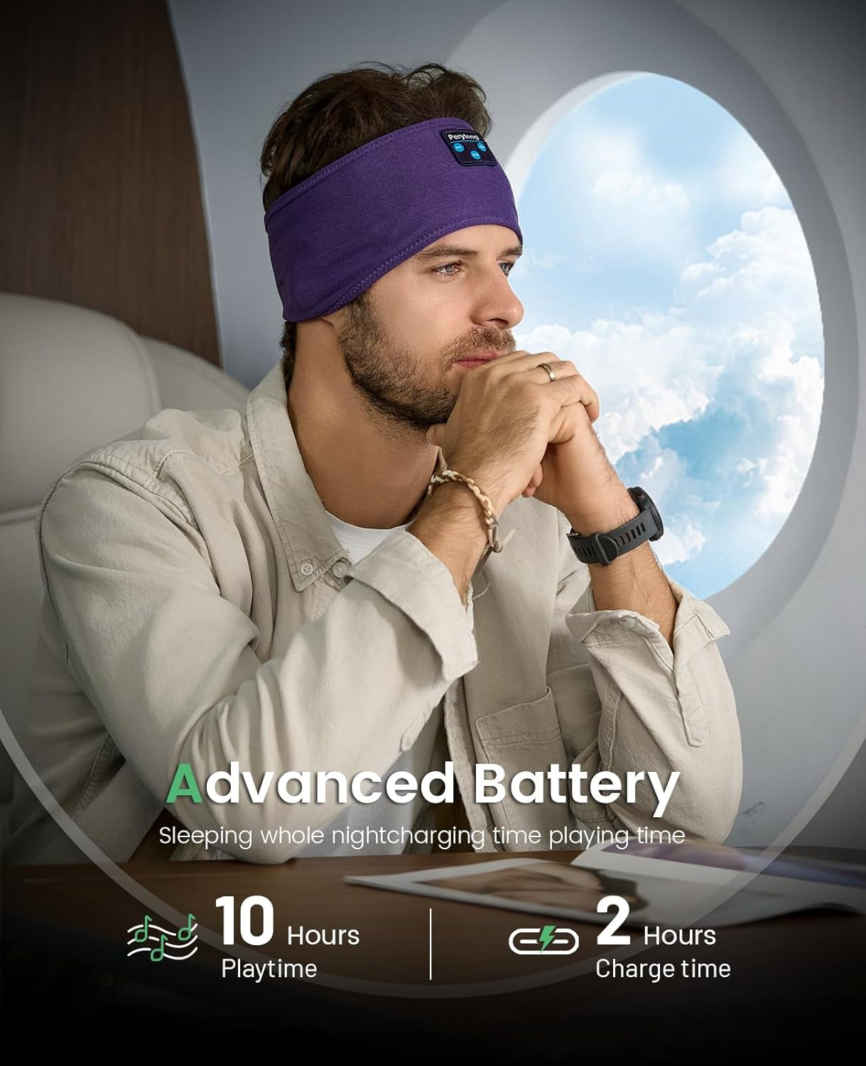 Sleep Headphones Sleeping Bluetooth Headband, Soft Headphone Band with Ultra-Thin Speakers Perfect for Side Sleepers, Running, Workout, Jogging, Yoga, Insomnia Cool Gadgets