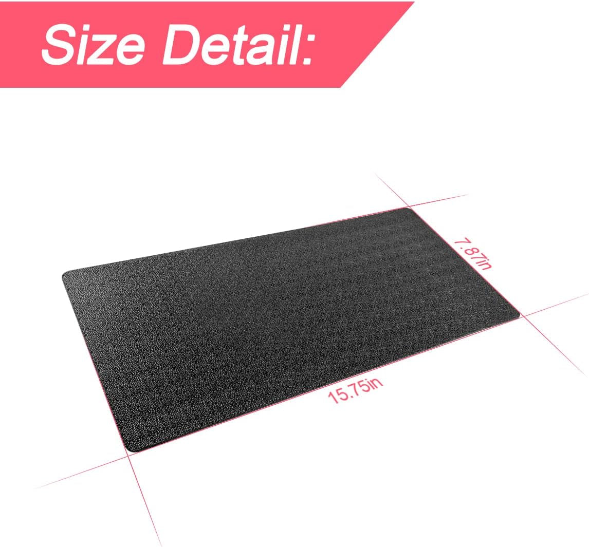 Car Dashboard Anti-Slip Sticky Pad, 15.7"X 7.8" Non-Slip Heat Resistant Rubber Mat, Auto Accessories for Home Office, Strong Adhesive anti Slide Pad for Phones, Sunglasses, Keys (Black/Car)