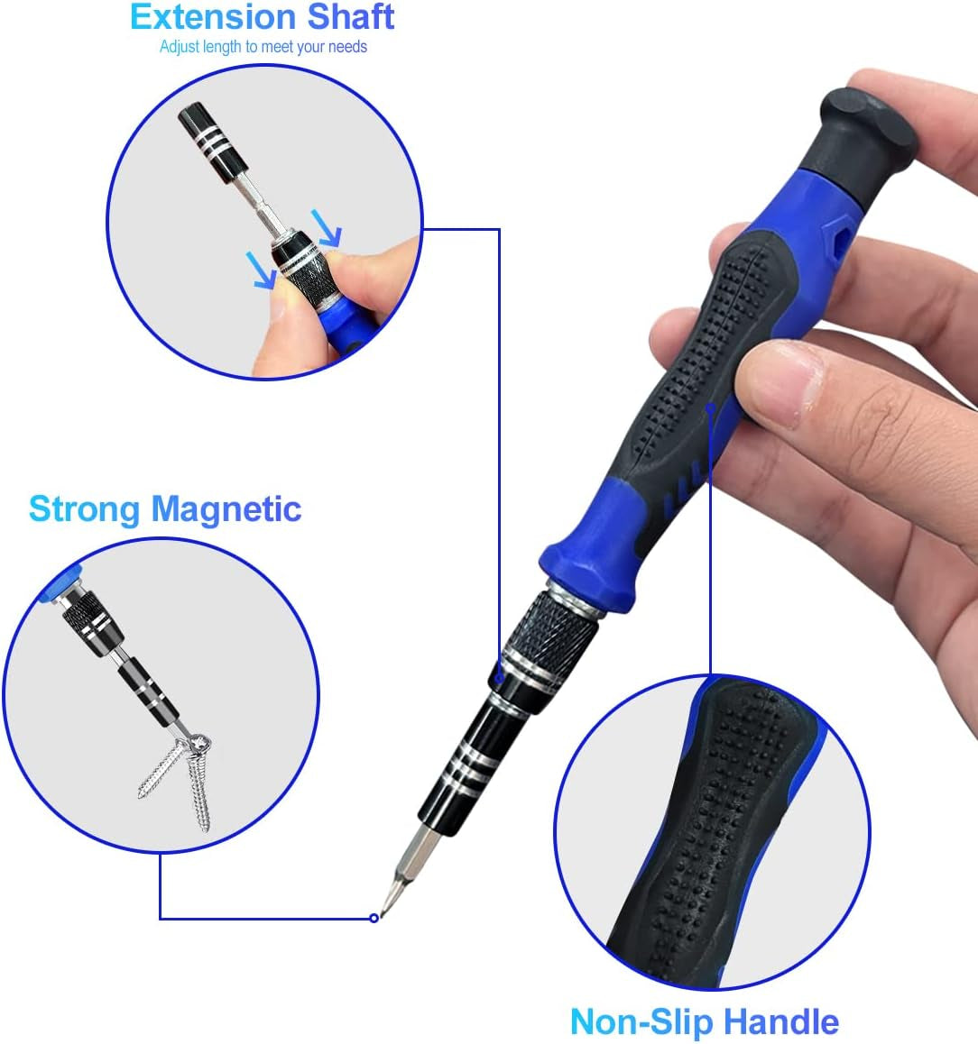 Screwdriver Sets 142-Piece Electronics Precision Screwdriver with 120 Bits Magnetic Repair Tool Kit for Iphone, Macbook, Computer, Laptop, PC, Tablet, PS4, Xbox, Nintendo, Game Console, Etc