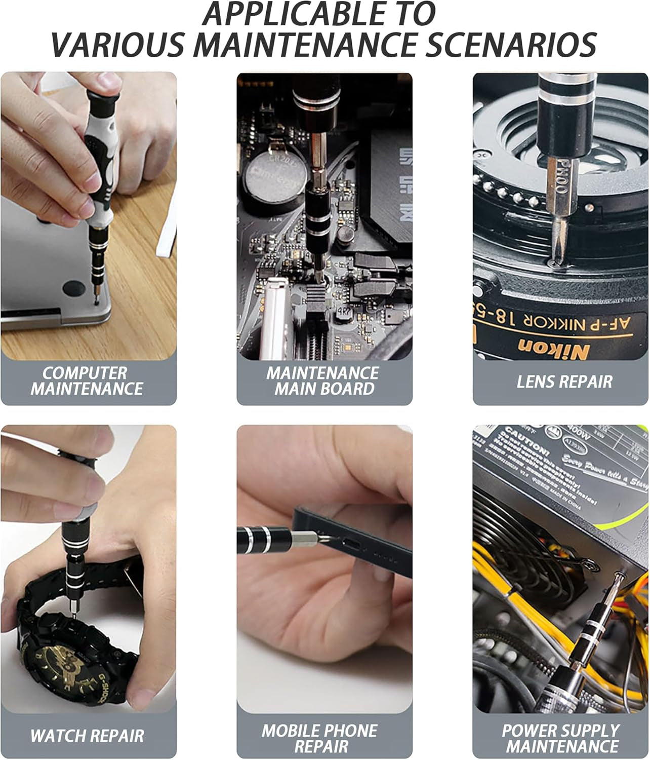 Computer Tool Kit, 122 in 1 Small Magnetic Repair Tool Kit with Case, Electronic Repair Kit for Computer, Iphone, PC, Cellphone, Laptop, Nintendo, PS4, Game Console, Watch, Eyeglasses