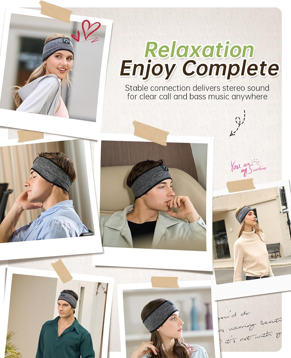 Sleep Headphones Bluetooth Headband Sleeping Headphones Headband Wireless Sleep Headband with Comfortable Earbuds for Side Sleepers, Sleeping Eye Mask for Women Men Workout Running