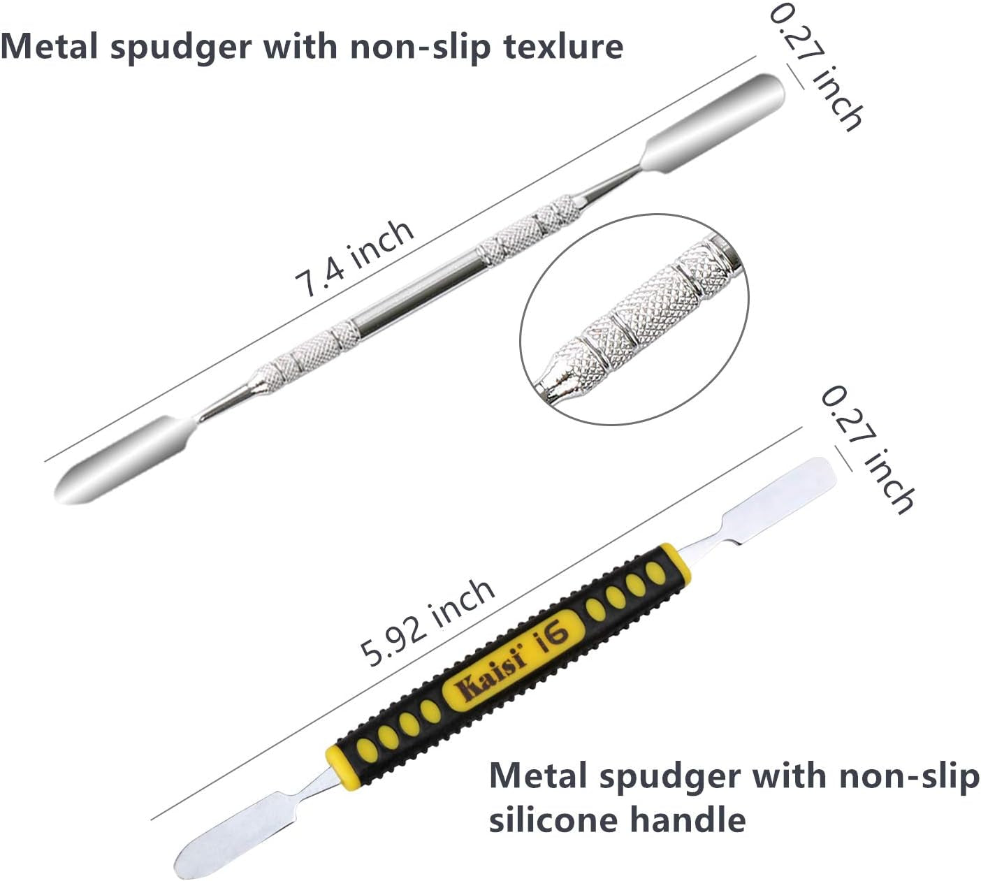 Professional Electronics Opening Pry Tool Repair Kit with Metal Spudger Non-Abrasive Nylon Spudgers and Anti-Static Tweezers for Cellphone Iphone Laptops Tablets and More, 20 Piece