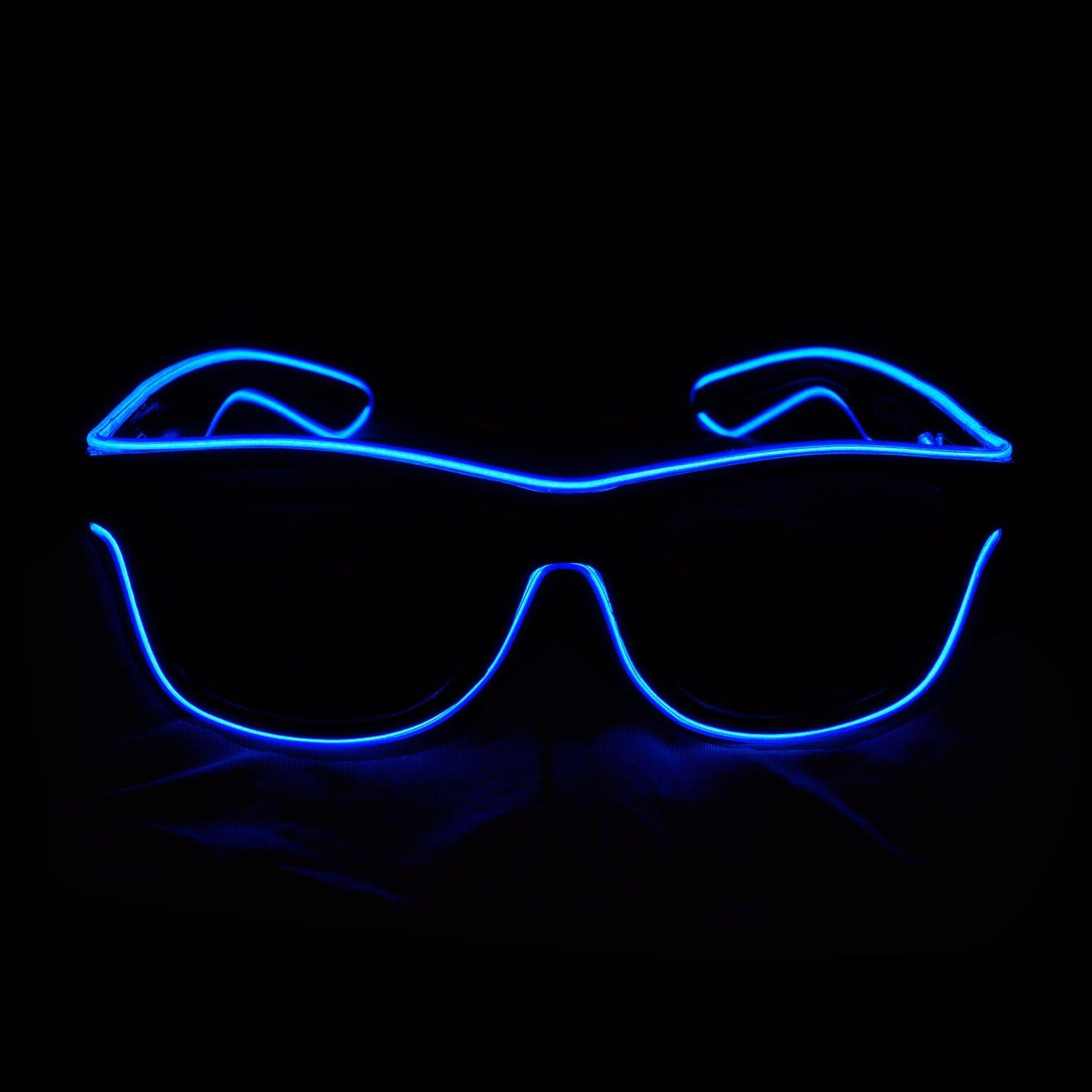 Light up EL Wire Neon Rave Glasses Glow Flashing LED Sunglasses Costumes for Party, EDM, Halloween RB01