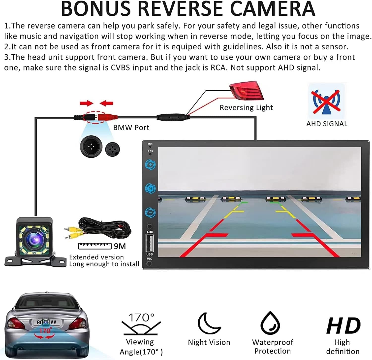 7" Carplay Screen for Car, Voice-Control Double Din Car Stereo, Bluetooth 5.3 Touchscreen Car Audio Receiver for Android Auto, for Apple Carplay, Car Player with Backup Cam/Mirror Link, USB/AM/FM