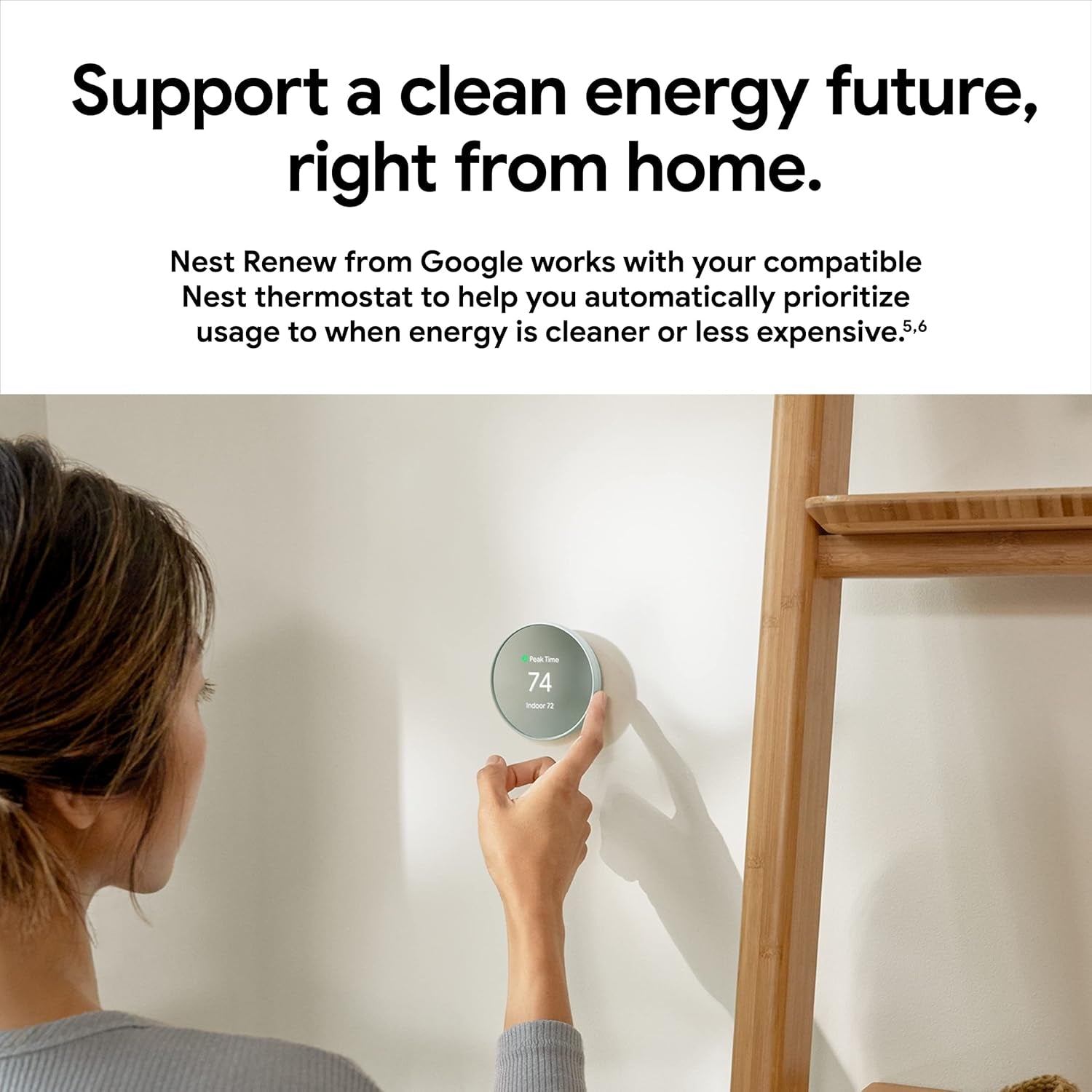 Nest Thermostat - Smart Thermostat for Home - Programmable Wifi Thermostat - Snow