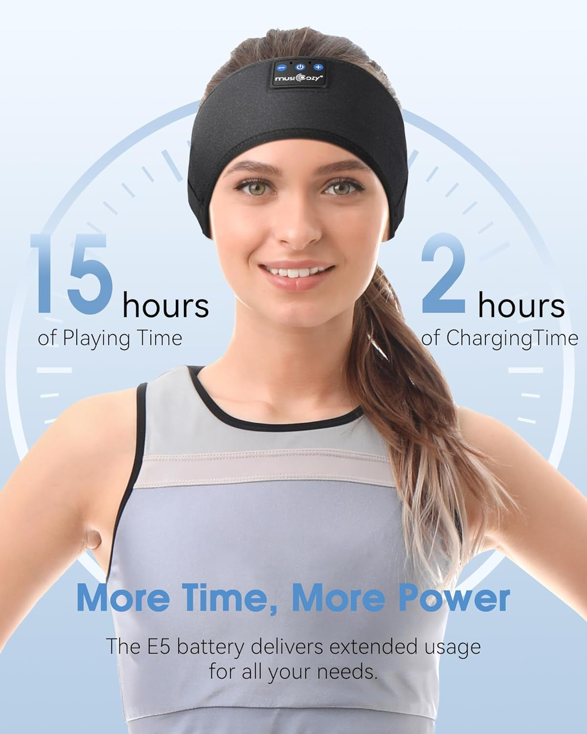 Sleep Headphones Headband, Wireless Earbuds Earphones Sweat Resistant with Ultra-Thin HD Stereo Speaker, Bluetooth 5.4 for Workout Running Cool Gadgets Unique Gifts