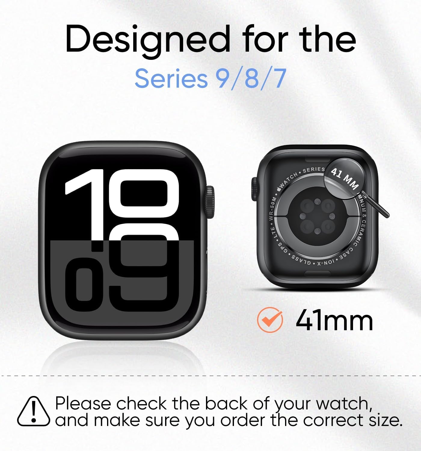 1 Pack for Apple Watch Series 9/8/7 41MM Screen Protector, [Automatic Align Tech] Self-Healing Flexible TPU Film for Iwatch Series 9/8/7, HD Transparent, anti Scratch, Bubble Free
