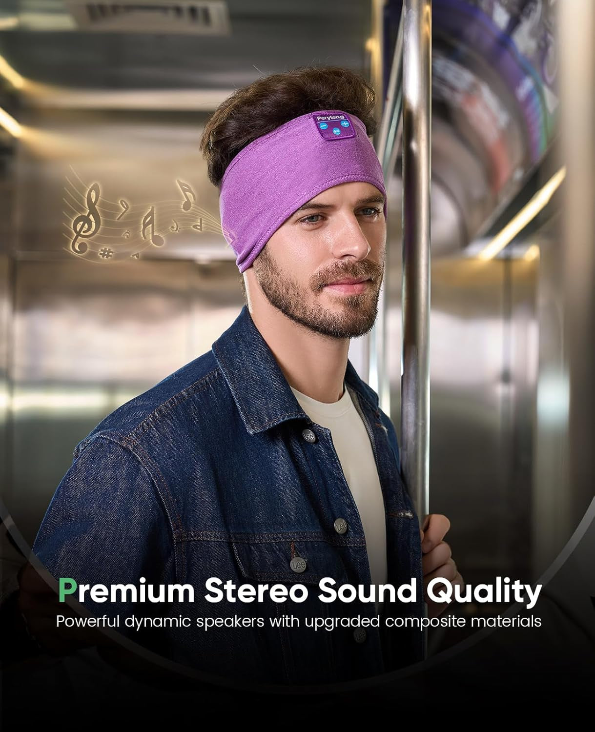 Sleep Headphones Tech Gadgets Bluetooth Headband for Women Headband Headphone with Ultra-Thin HD Speakers & Mic, Perfect for Sleeping Yoga Running Workout Travel Sports Unique Gifts