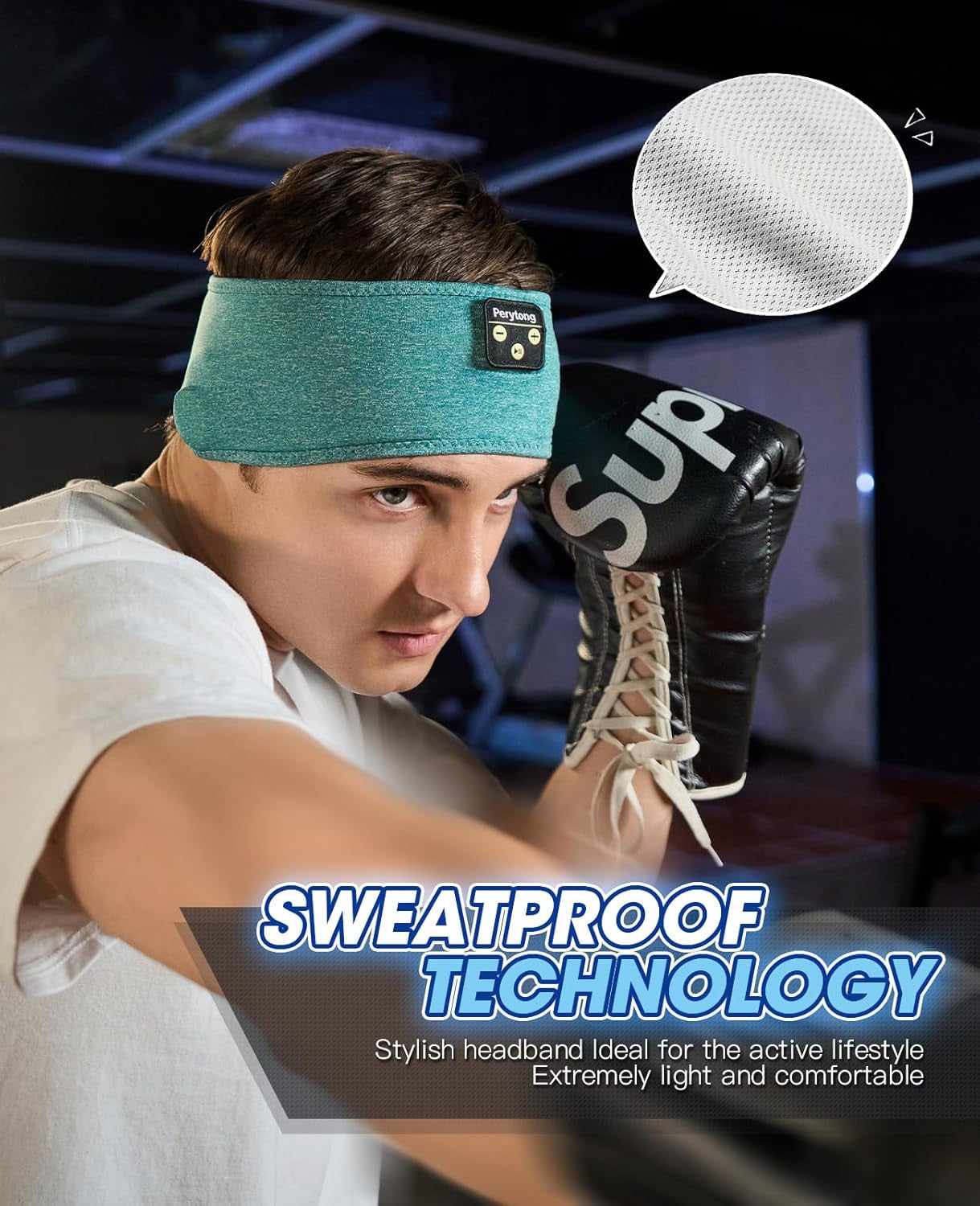 Sleep Headphones Wireless, Bluetooth Headband Sports Sleeping Headphones Sleep Mask Earbuds Breathable Music Headband with Bluetooth 5.2, Perfect for Side Sleepers Sleeping Travel Workout Running