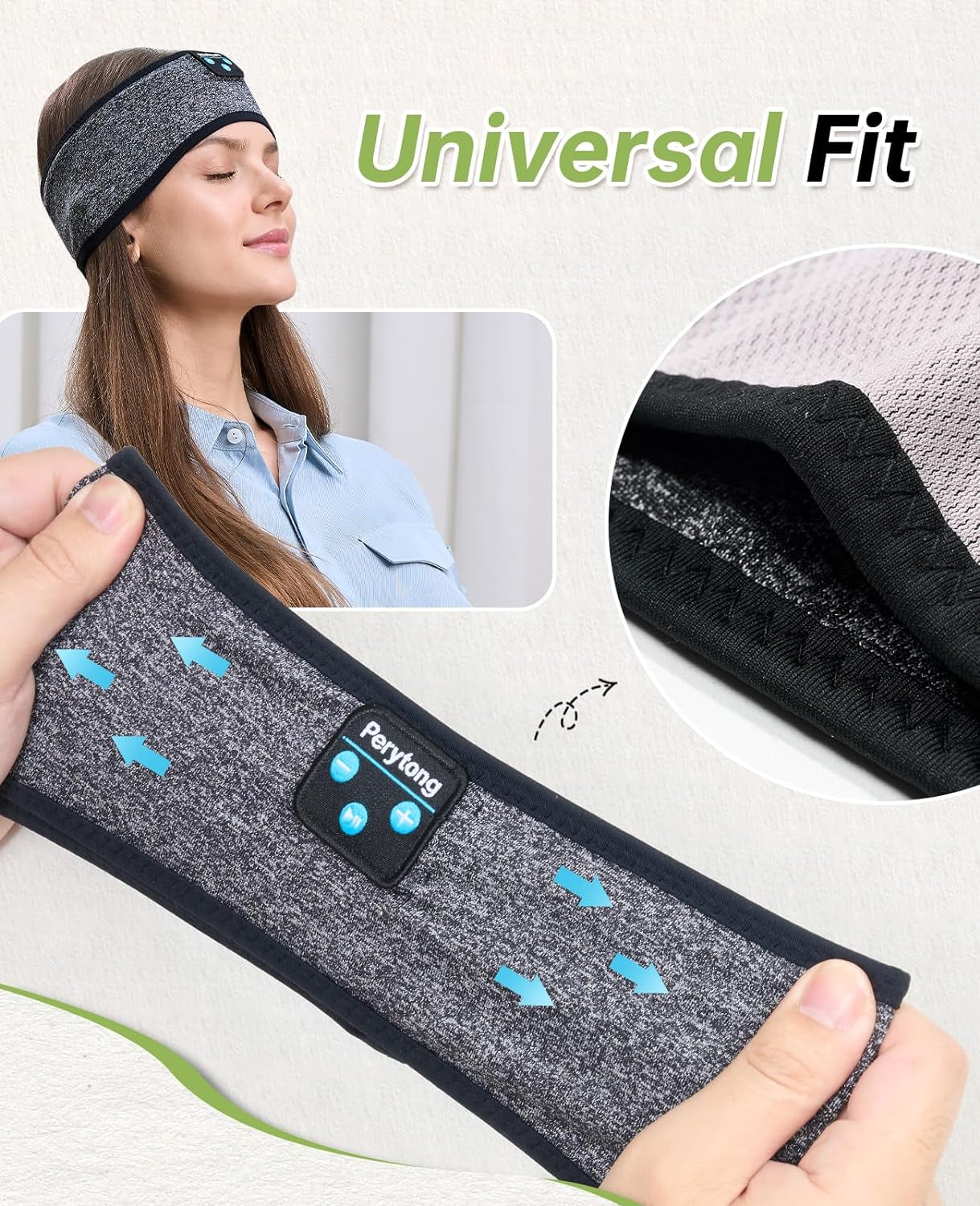 Sleep Headphones Bluetooth Headband Sleeping Headphones Headband Wireless Sleep Headband with Comfortable Earbuds for Side Sleepers, Sleeping Eye Mask for Women Men Workout Running