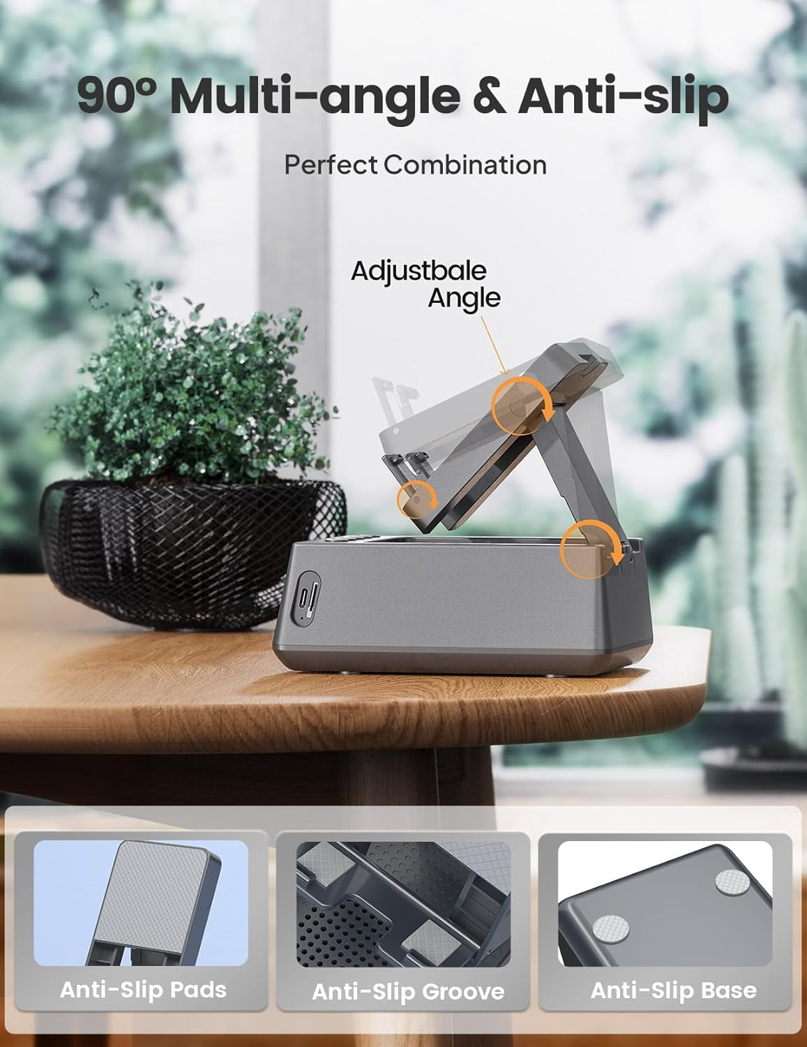 Birthday Gifts for Men Women, Cell Phone Stand Bluetooth Speaker with Anti-Slip Base, Hd Surround Sound, Cool Multi Functional Gadget, Unique Gift for Him, Her, Husband, Wife, Dad, Mom