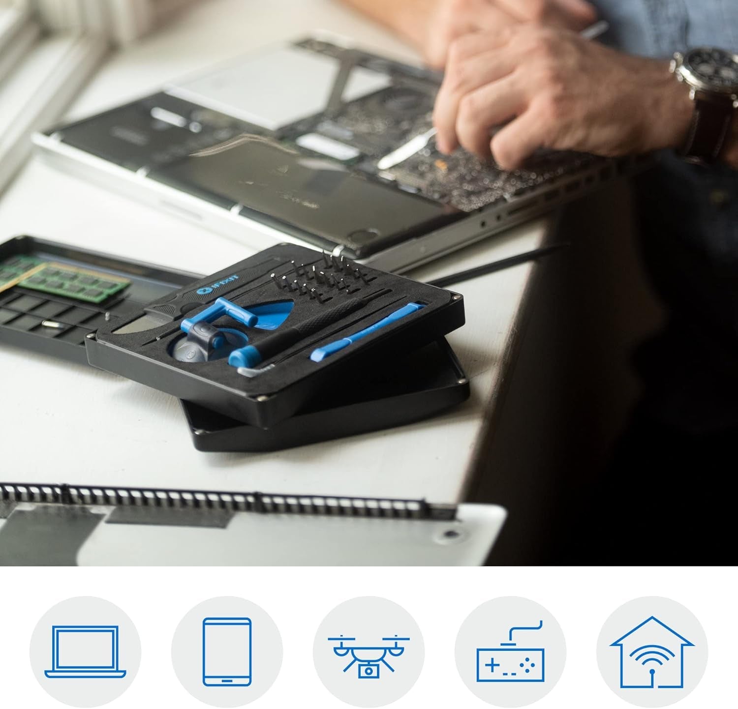 Essential Electronics Toolkit - PC, Laptop, Phone Repair Kit