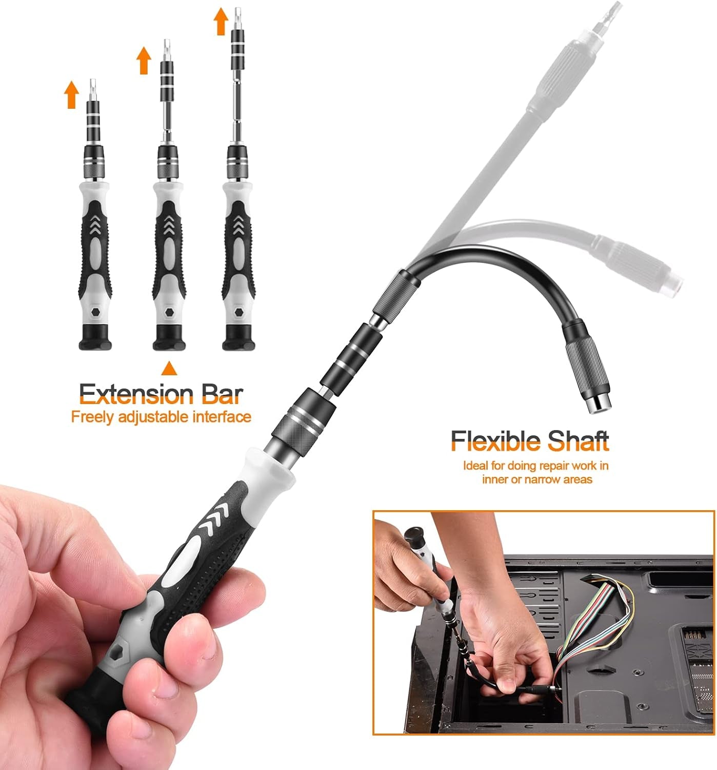 Precision Screwdriver Set, Professional Grade 115 in 1 Magnetic Repair Tool Kit for Electronics, Computer, Iphone, Laptop, Game Console, Watch, Eyeglasses, Modding, and DIY Projects