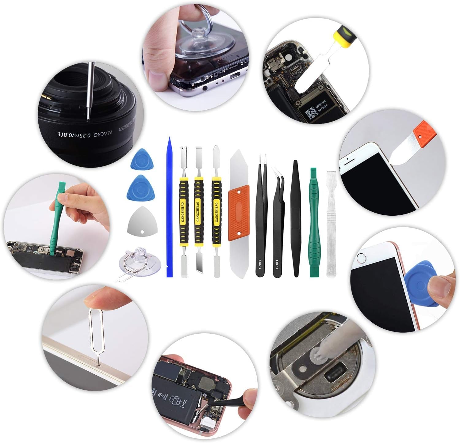 25Pcs Electronics Repair Tool Kit,  Precision Screwdriver Set Magnetic for Fix Apple Iphone,Cell Phone,Smart Watch,Computer,Pc,Tablet,Ipad,Camera,Xbox,Ps4 Pry Open Replace Screen Battery