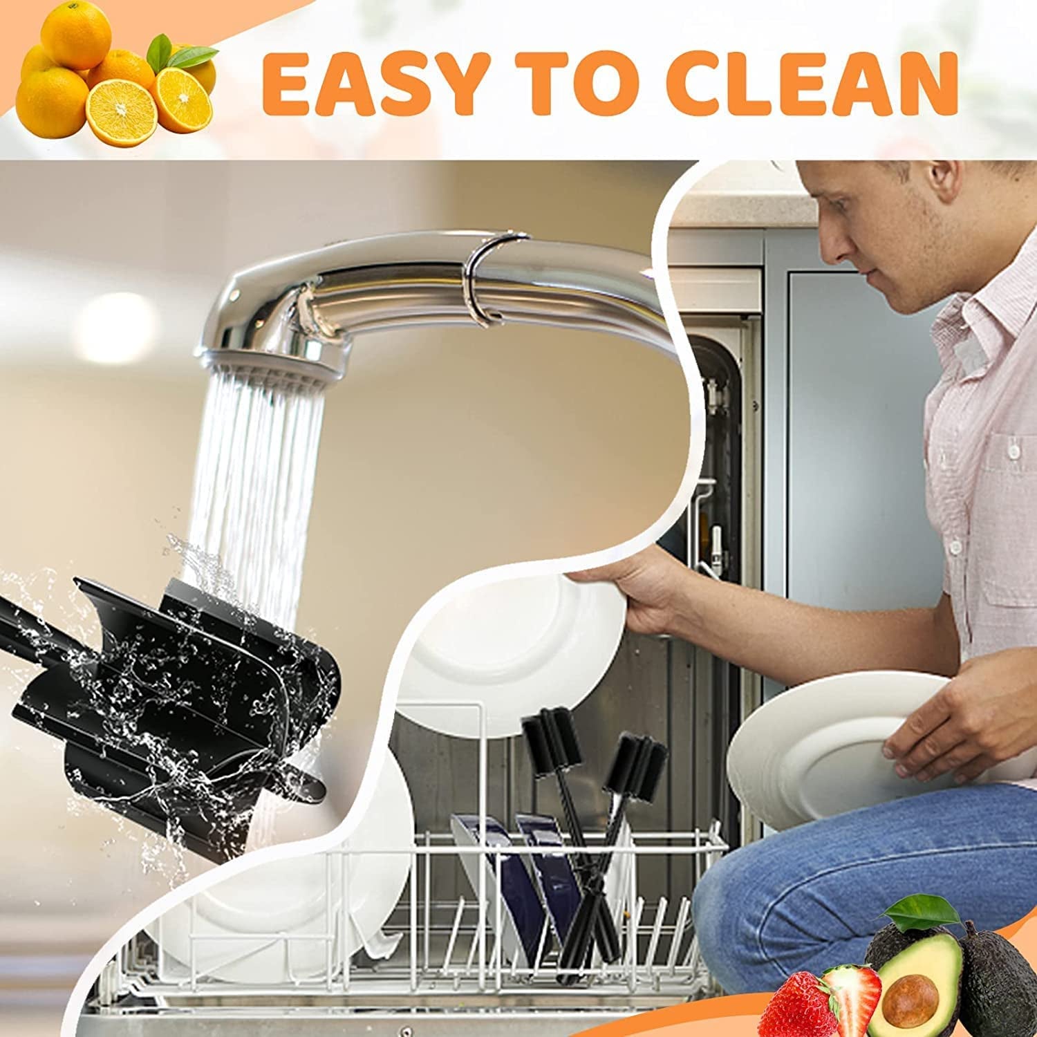 Meat Chopper, Hamburger Chopper, Potato Masher-Professional Multifunctional Heat Resistant Nylon Ground Beef Smasher Kitchen Tools and Gadgets, ​Safe for Non-Stick Cookware.
