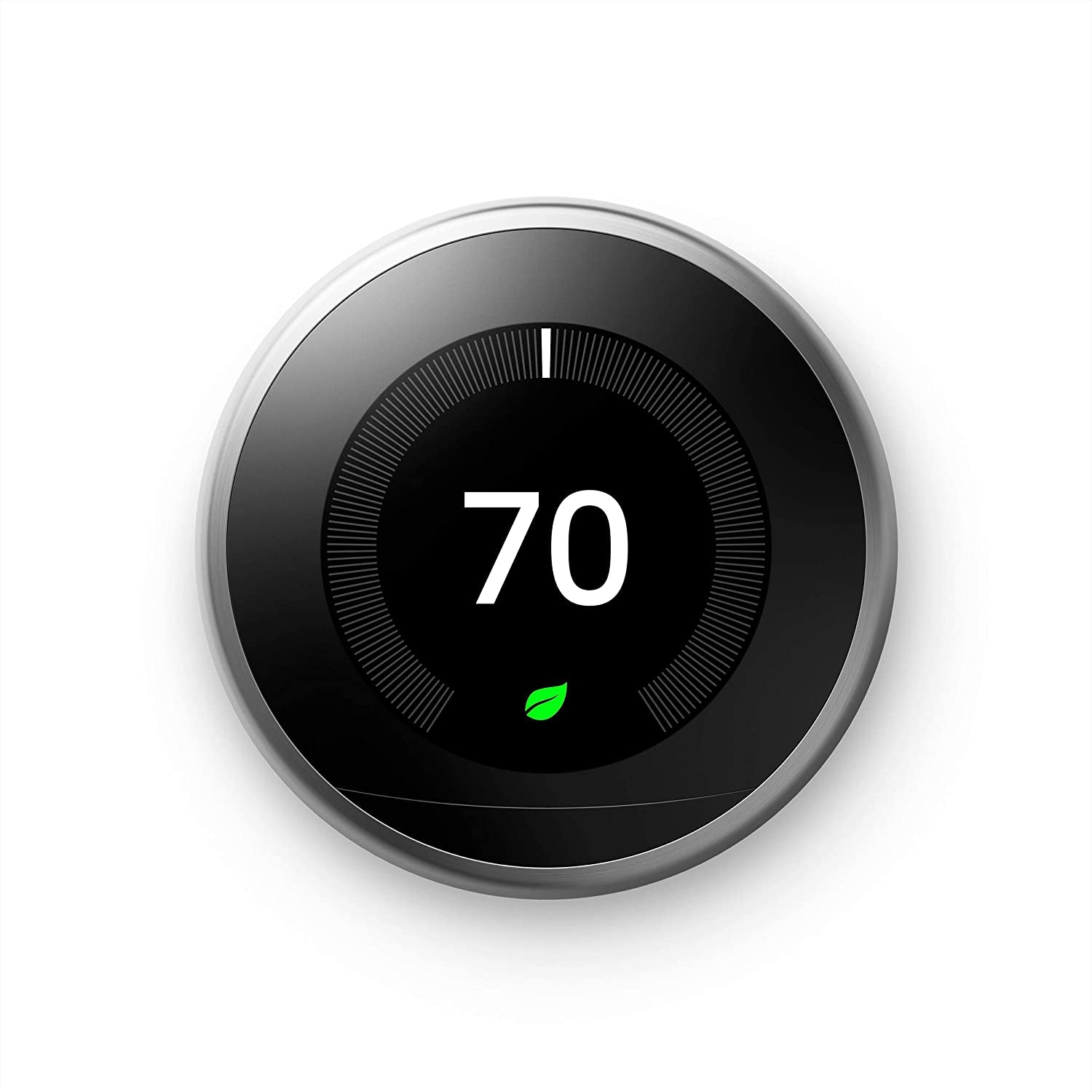 Nest Learning Thermostat - 3Rd Gen (2015) - Programmable Smart Thermostat for Home - Works with Alexa - Stainless Steel