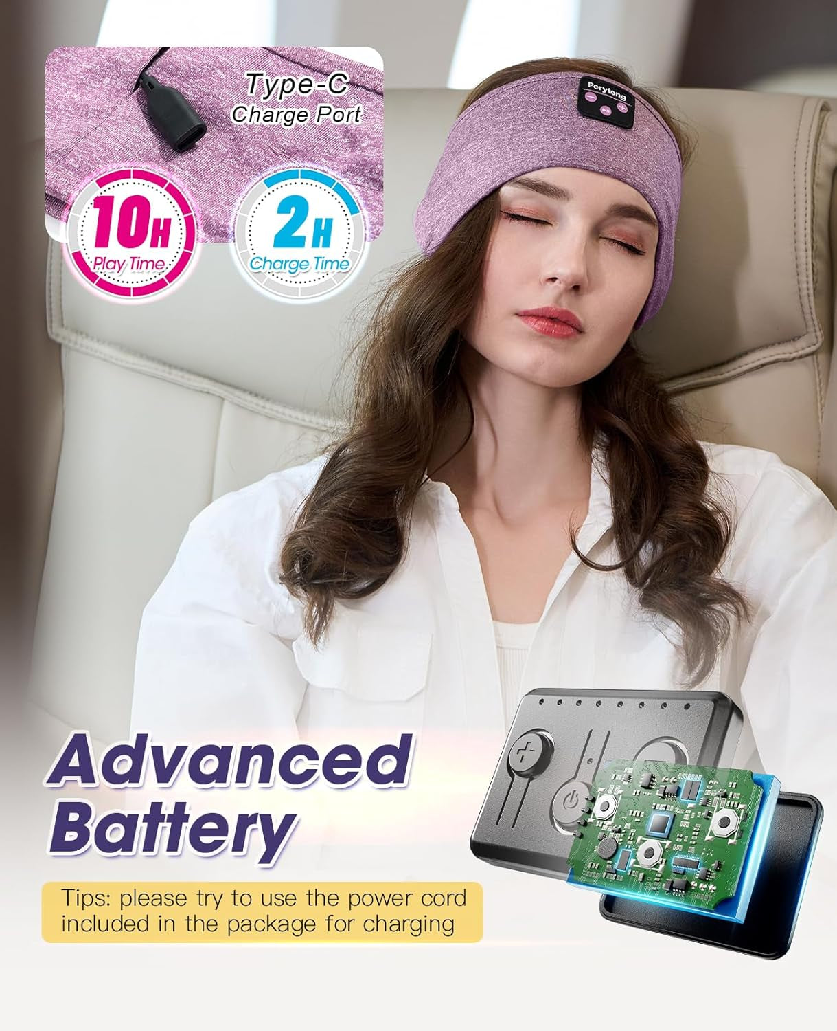 Sleeping Headphones Bluetooth 5.2 Headband, Wireless Music Sleeping Mask Headphones Earbuds Earphones Sweatproof for Women Mom Sports Workout Running Jogging Yoga Cool Gadgets Unique Gifts