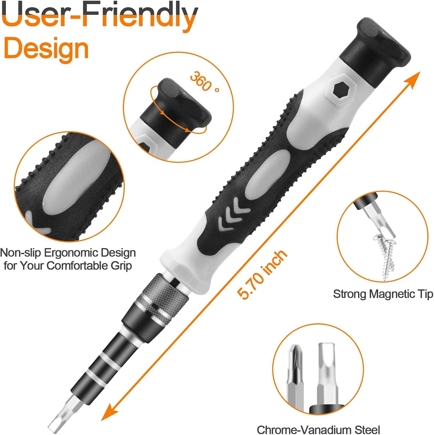Precision Screwdriver Set, Professional Grade 115 in 1 Magnetic Repair Tool Kit for Electronics, Computer, Iphone, Laptop, Game Console, Watch, Eyeglasses, Modding, and DIY Projects