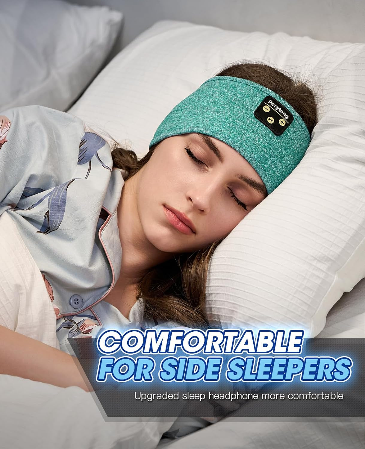 Sleep Headphones Wireless, Bluetooth Headband Sports Sleeping Headphones Sleep Mask Earbuds Breathable Music Headband with Bluetooth 5.2, Perfect for Side Sleepers Sleeping Travel Workout Running