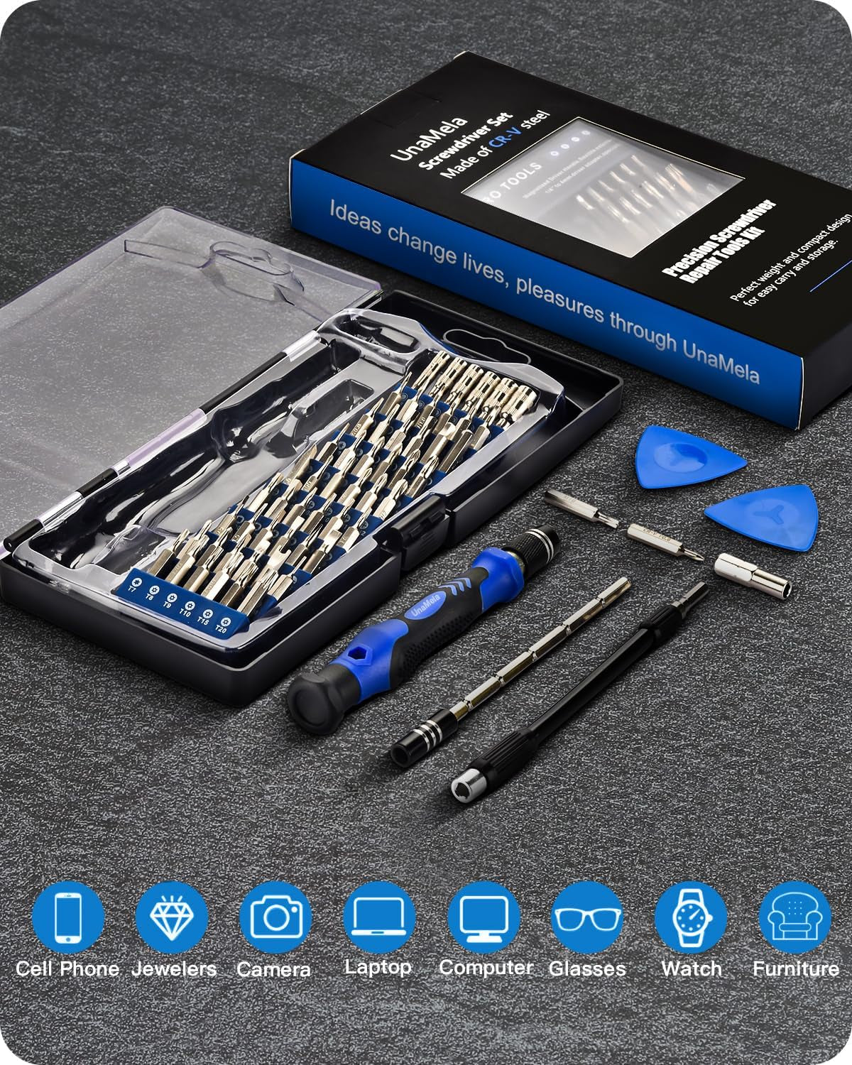 Electronics Precision Screwdriver Set: 61 in 1 Small Magnetic Repair Tool Kit Mini Screw Driver with Case for Computer, Laptop, PC, Iphone, Xbox, PS4/5, Controller, Gamer Tech Gifts for Men