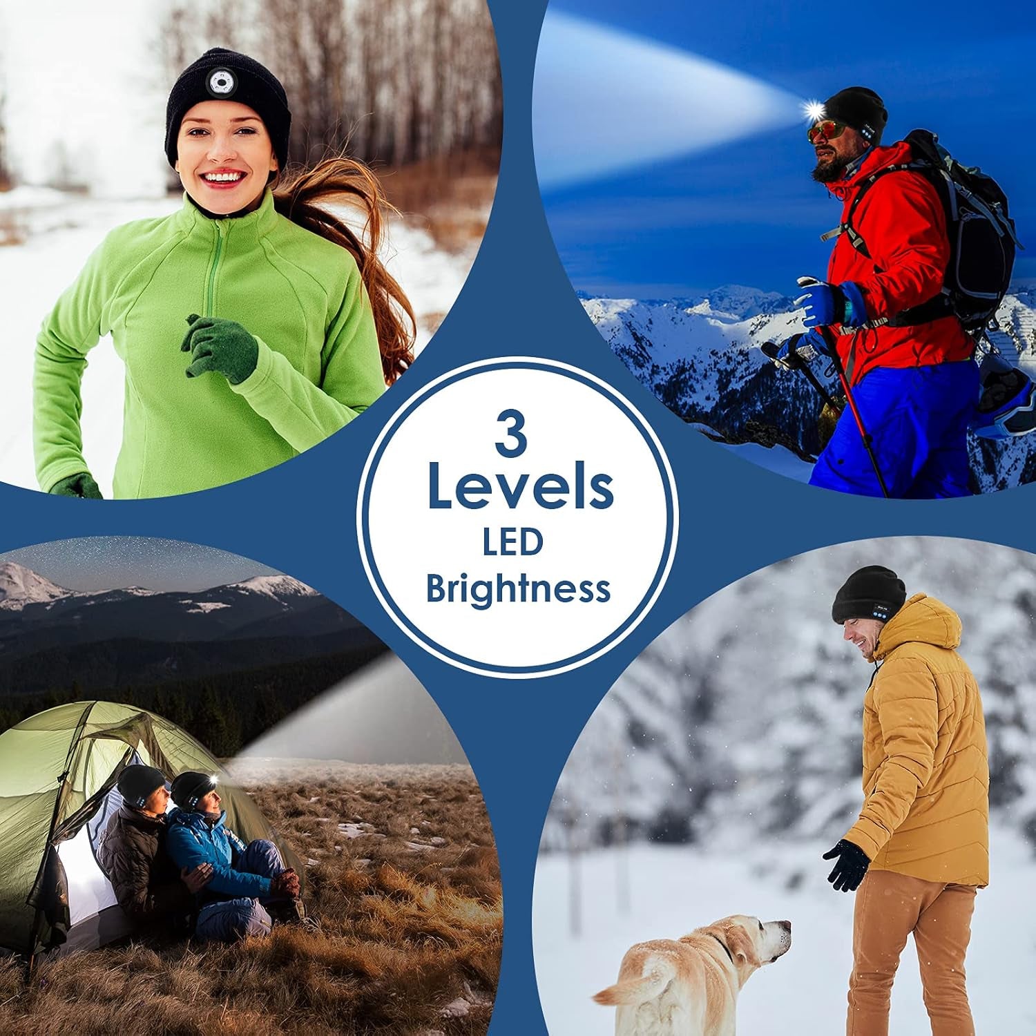 Gifts for Men, Bluetooth Beanie Hat Mens Gifts, Birthday Gifts for Men Him, Camping Hiking Accessories Cool Gadgets