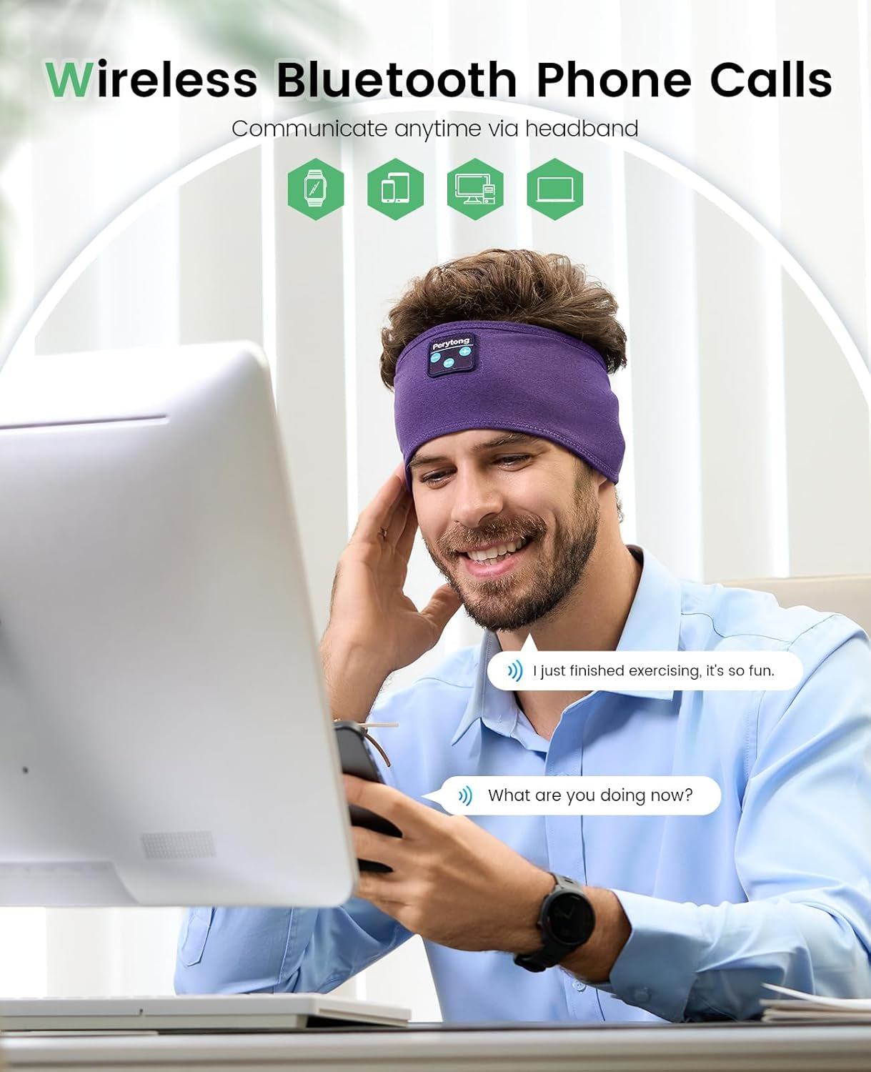 Sleep Headphones Sleeping Bluetooth Headband, Soft Headphone Band with Ultra-Thin Speakers Perfect for Side Sleepers, Running, Workout, Jogging, Yoga, Insomnia Cool Gadgets