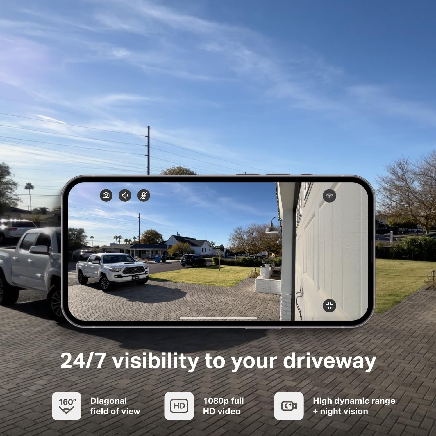 Myq Smart Garage Door Video Keypad with Wide-Angle Camera,Customizable PIN Codes,And Smartphone Control–Take Charge of Your Garage Access Works with , Liftmaster and Craftsman Openers,White