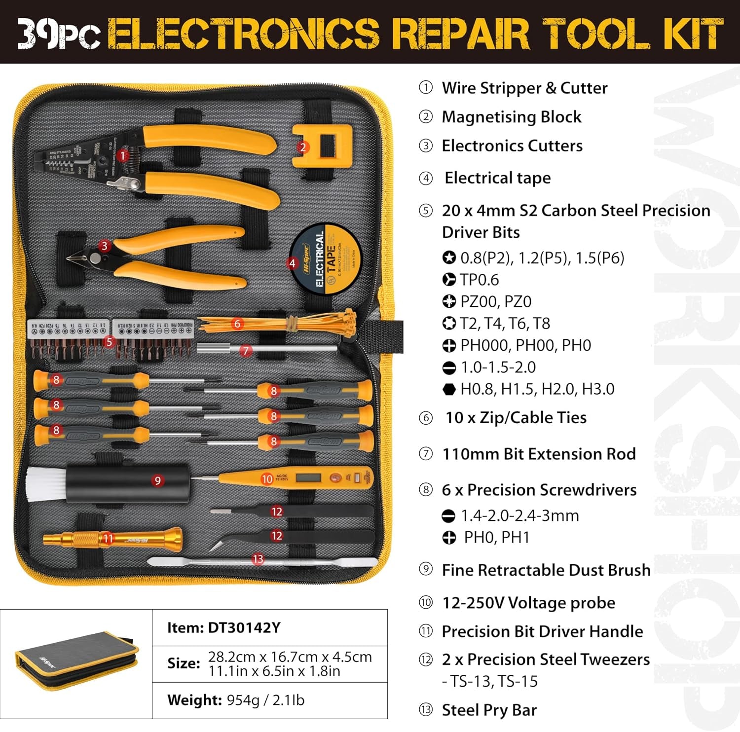 39Pc Electronics Repair & Opening Tool Kit Set for Laptops, Phones, Devices, Computer & Gaming Accessories. Precision Small Screwdrivers with Pentalobe Bits for Iphones & Macbooks