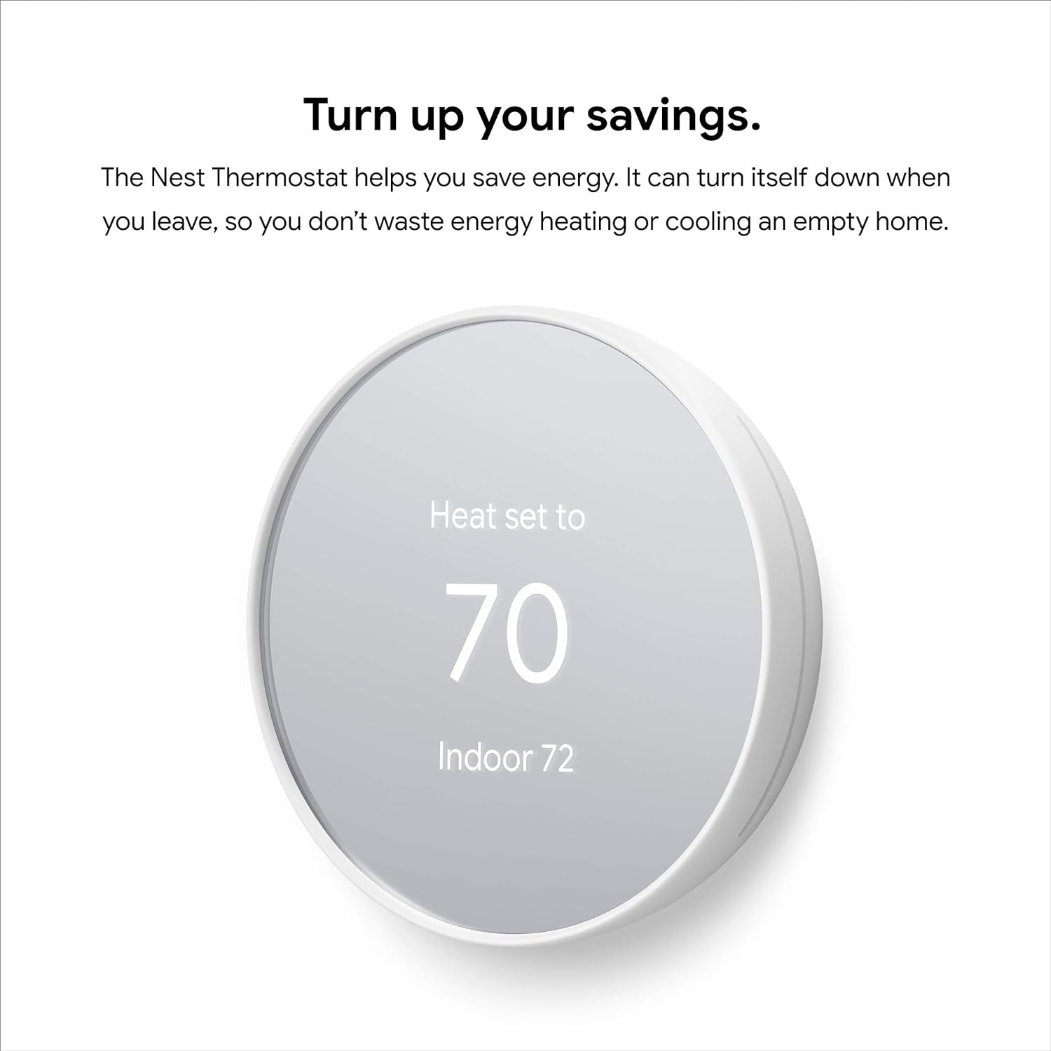 Nest Thermostat - Smart Thermostat for Home - Programmable Wifi Thermostat - Snow