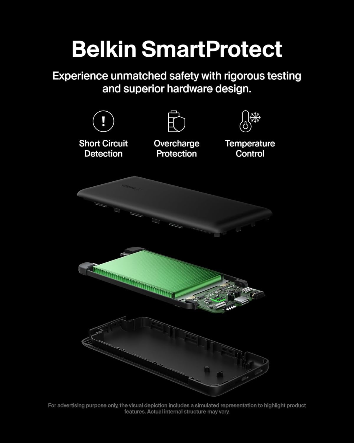 Portable Charger, Power Bank 10,000Mah, 23W W/Integrated Lightning Cable & USB-C Cable - Iphone Charger Battery Pack for Apple Iphone 16, 15, 14, Galaxy S25, Pixel 9, Travel Essentials - Black