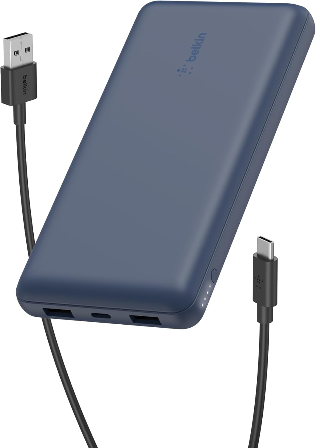 Portable Charger, USB-C Power Bank 20,000Mah W/ 2 USB-A Ports, 15W W/ USB-A to USB-C Cable for Iphone 16, 15, Plus, Pro, Pro Max, Samsung Galaxy S25, S24, Pixel 9, Ipad, & More - Blue