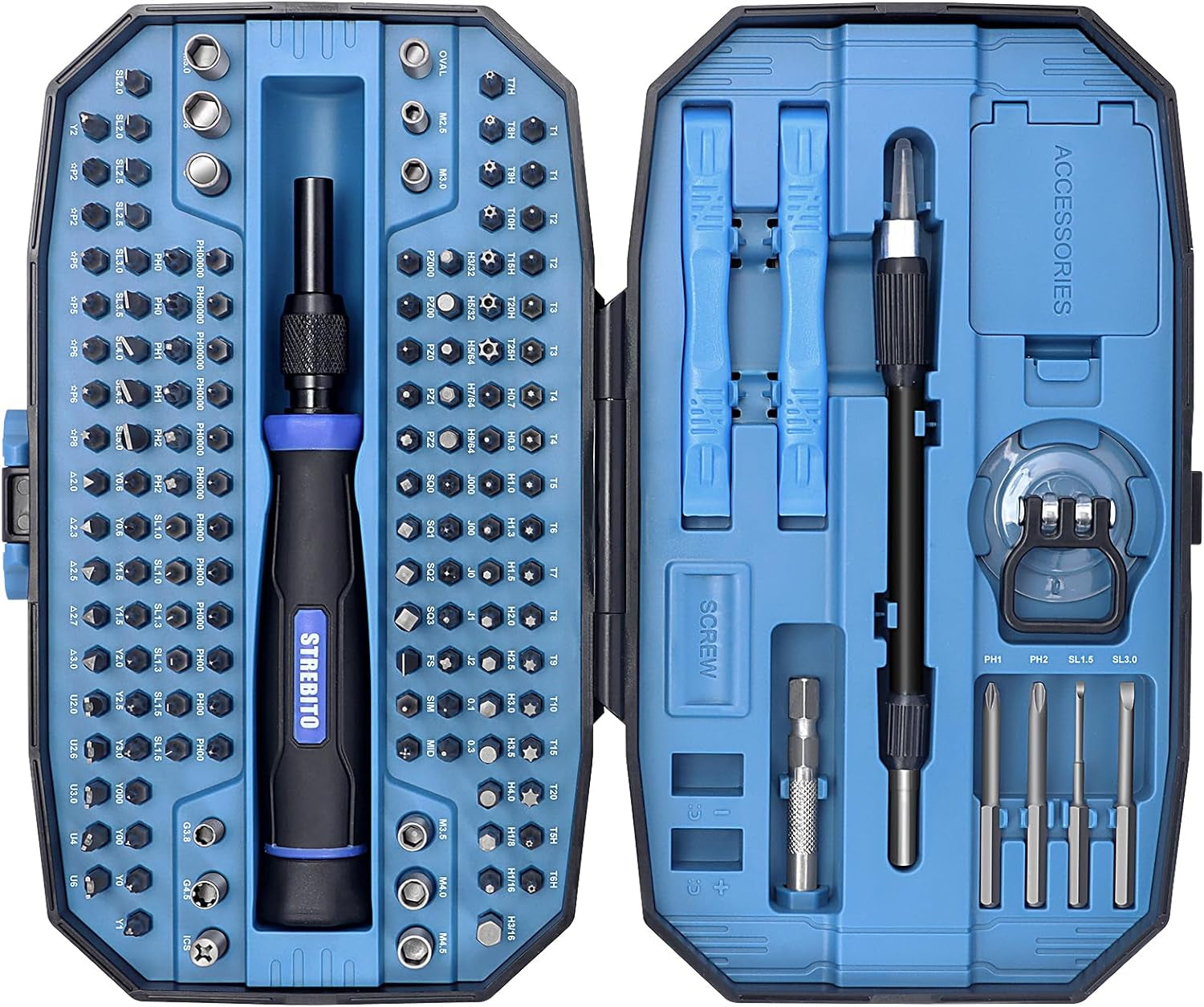 Precision Screwdriver Set 153 in 1 Small Magnetic Screwdriver Set with Case, Electronic Repair Tool Kit for Computer, Laptop, Iphone, Macbook, PC, PS5, Xbox Controller, RC, Jewelers, Glasses