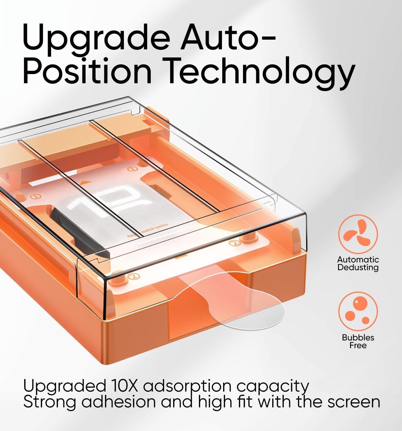 1 Pack for Apple Watch Series 9/8/7 41MM Screen Protector, [Automatic Align Tech] Self-Healing Flexible TPU Film for Iwatch Series 9/8/7, HD Transparent, anti Scratch, Bubble Free